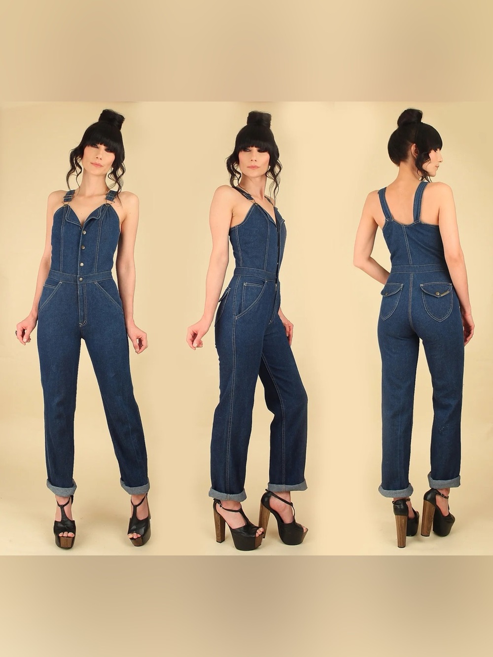 Vintage 1970’s N’EST-CE PAS? Denim Overalls